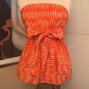 We ❤️ Vera for Anthropologie strapless top, Sz 12